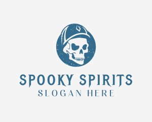 Skull Cap  Halloween logo design