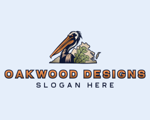 Virginia Pelican Bird logo design