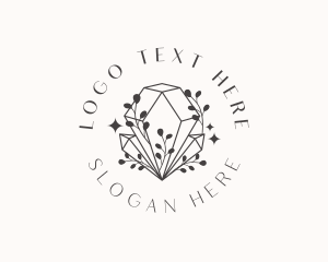 Whimsical Crystal Diamond logo