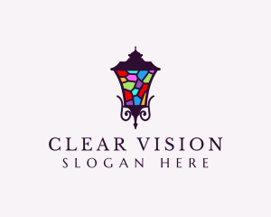 Stained Glass Lantern logo design