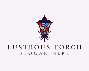 Stained Glass Lantern logo design