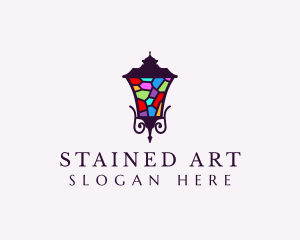 Stained Glass Lantern logo design