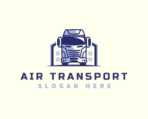 Trailer Truck Logistics logo design