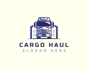 Trailer Truck Logistics logo design