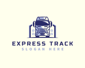 Trailer Truck Logistics logo design