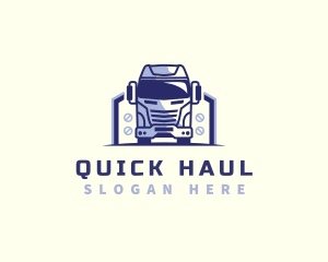 Trailer Truck Logistics logo design