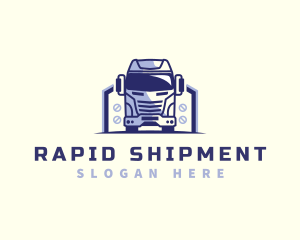 Trailer Truck Logistics logo design