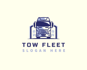 Trailer Truck Logistics logo design