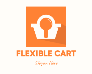 Magnifying Glass Cart logo design