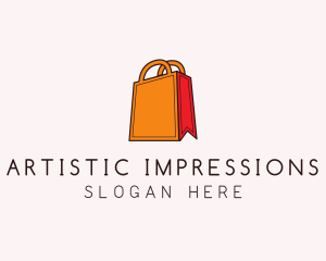 Orange Shopping Bag logo design