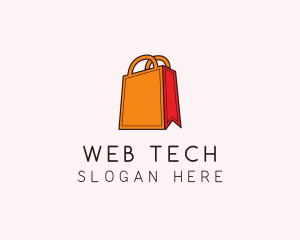 Orange Shopping Bag logo design