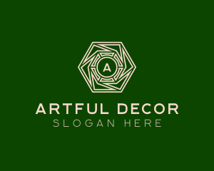 Intricate Hexagon Home Decoration  logo design