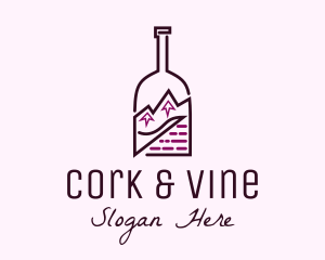 Mountain Peak Bottle logo design