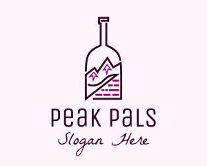 Mountain Peak Bottle logo design