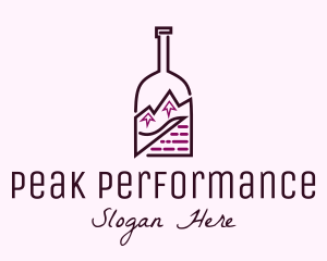 Mountain Peak Bottle logo design