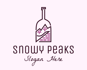 Mountain Peak Bottle logo design