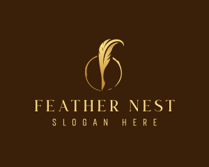 Feather Quill Author logo design