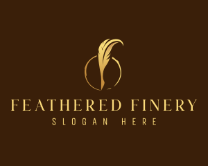 Feather Quill Author logo design