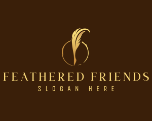 Feather Quill Author logo design