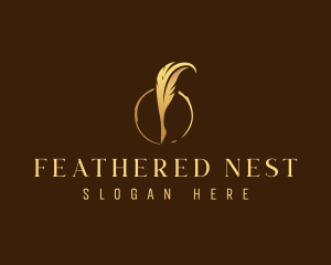 Feather Quill Author logo design