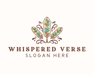 Boho Feather Quill Pen logo