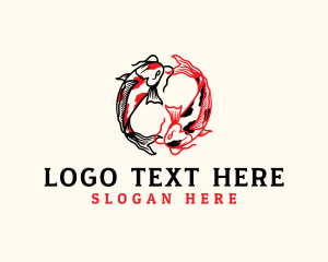 Japanese Koi Fish logo
