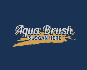 Retro Paint Brush logo design