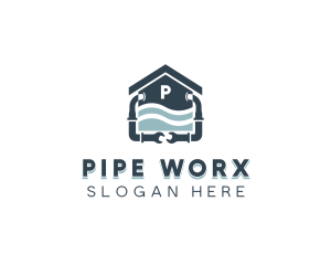 Plumbing Pipe Wrench logo design