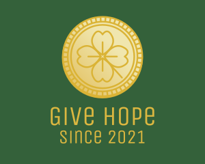 Clover Leaf Coin  logo design