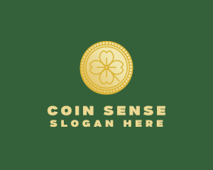 Clover Leaf Coin  logo design