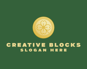 Clover Leaf Coin  logo design