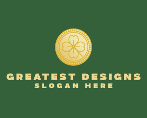 Clover Leaf Coin  logo design