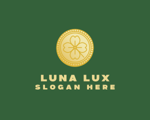 Clover Leaf Coin  logo design