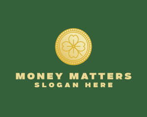 Clover Leaf Coin  logo design