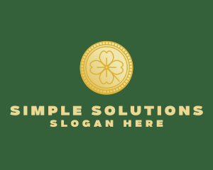 Clover Leaf Coin  logo design