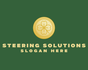 Clover Leaf Coin  logo design