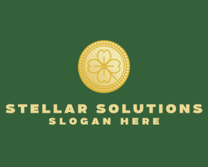 Clover Leaf Coin  logo design