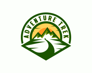 Mountain Hills Trekking Adventure  logo design