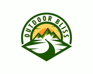 Mountain Hills Trekking Adventure  logo design