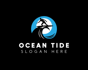 Wave Surfing Sport logo design