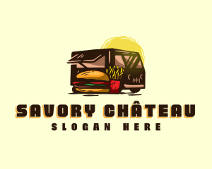 Food Truck Vehicle logo design