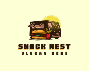 Food Truck Vehicle logo design