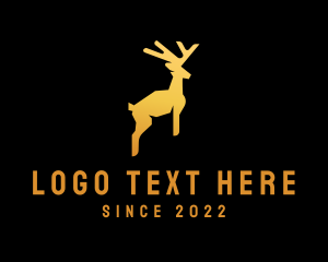 Gold Hopping Deer logo