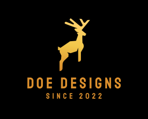 Gold Hopping Deer logo