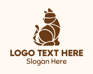 Brown Cat Mosaic Logo