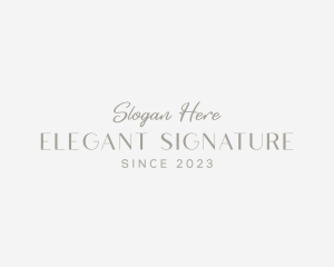 Elegant Signature Business logo design