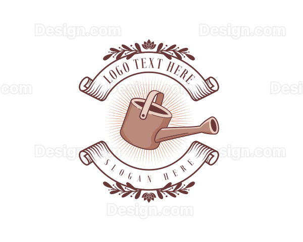 Floral Watering Can Logo