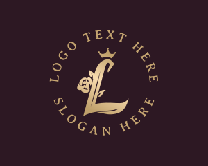 Floral Crown Letter L logo