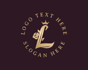 Floral Crown Letter L Logo