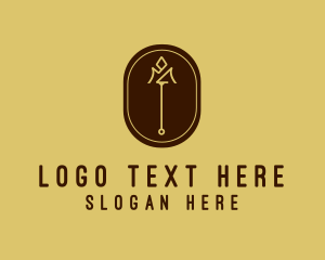 Staff - Minimalist Luxury Trident logo design